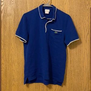 Lacoste Blue Polo with white trim